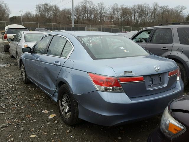 1HGCP2F3XCA065489 - 2012 HONDA ACCORD LX BLUE photo 3