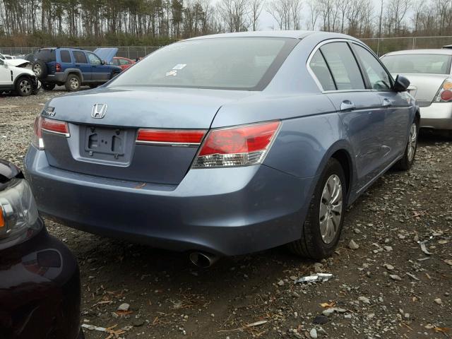 1HGCP2F3XCA065489 - 2012 HONDA ACCORD LX BLUE photo 4