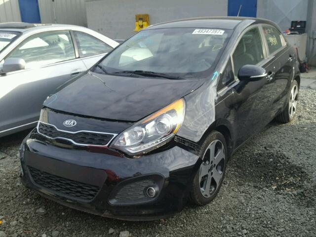 KNADN5A33D6174573 - 2013 KIA RIO EX BLACK photo 2