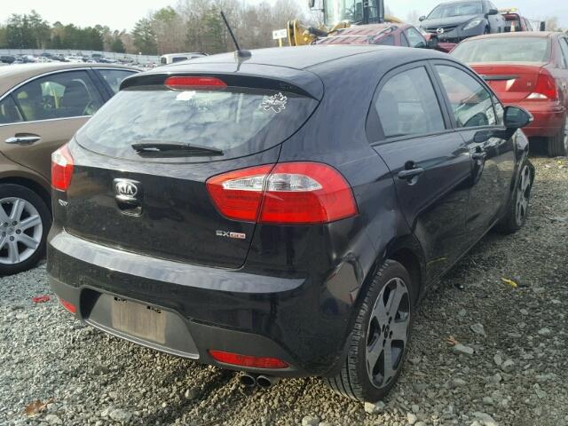 KNADN5A33D6174573 - 2013 KIA RIO EX BLACK photo 4