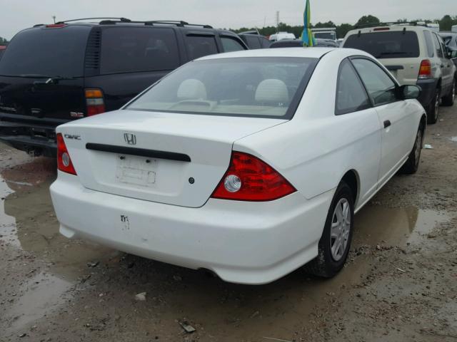 1HGEM22195L029225 - 2005 HONDA CIVIC DX V WHITE photo 4