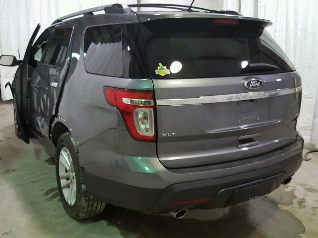 1FM5K8D87EGB16580 - 2014 FORD EXPLORER X GRAY photo 3