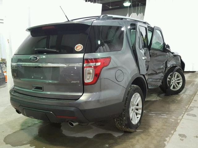 1FM5K8D87EGB16580 - 2014 FORD EXPLORER X GRAY photo 4