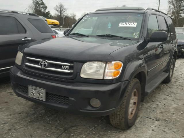 5TDBT48A81S003473 - 2001 TOYOTA SEQUOIA LI BLACK photo 2