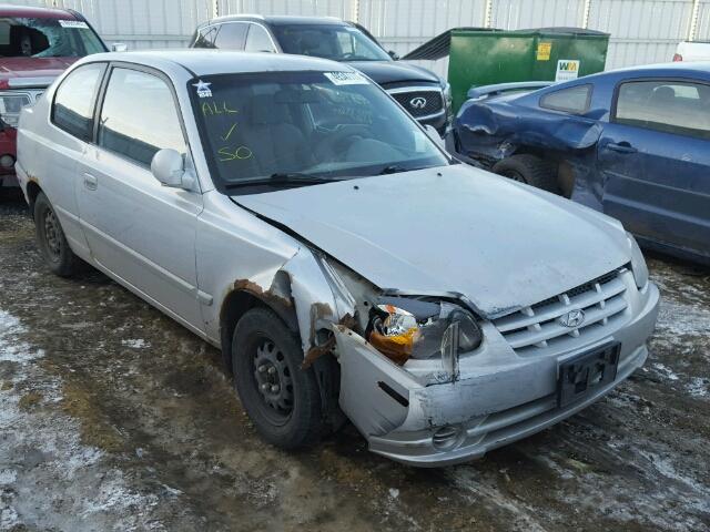 KMHCG35C14U312805 - 2004 HYUNDAI ACCENT GL GRAY photo 1