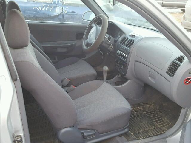 KMHCG35C14U312805 - 2004 HYUNDAI ACCENT GL GRAY photo 5