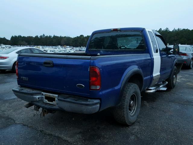 1FTNX20L93EC51789 - 2003 FORD F250 SUPER BLUE photo 4