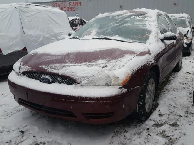 1FAFP53U17A122264 - 2007 FORD TAURUS SE MAROON photo 2