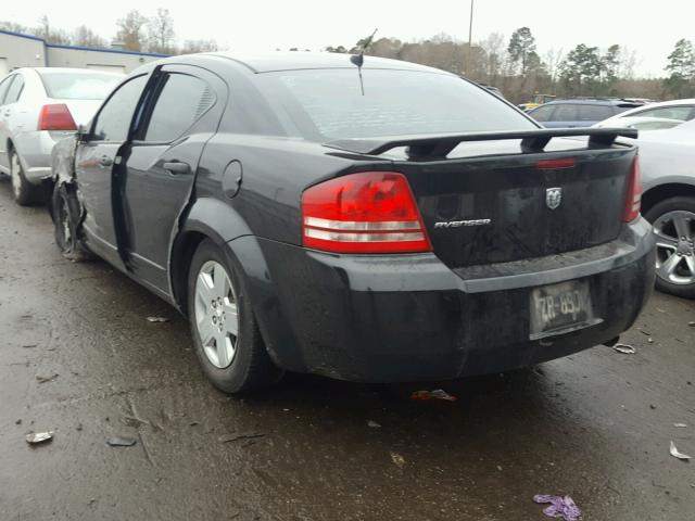 1B3LC46J58N252497 - 2008 DODGE AVENGER SE BLACK photo 3