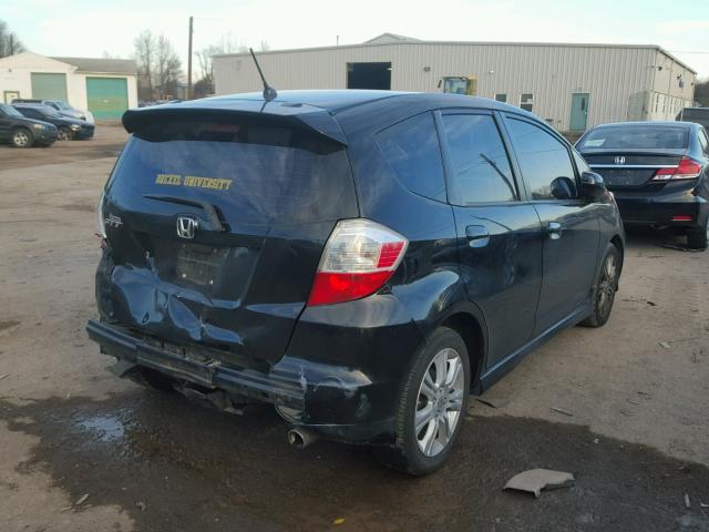 JHMGE8H44AS010251 - 2010 HONDA FIT SPORT BLACK photo 4