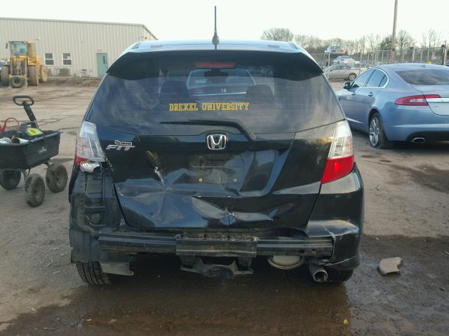 JHMGE8H44AS010251 - 2010 HONDA FIT SPORT BLACK photo 9