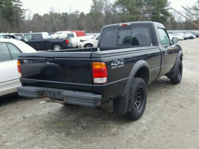 1FTYR11U7WTA23895 - 1998 FORD RANGER BLACK photo 4