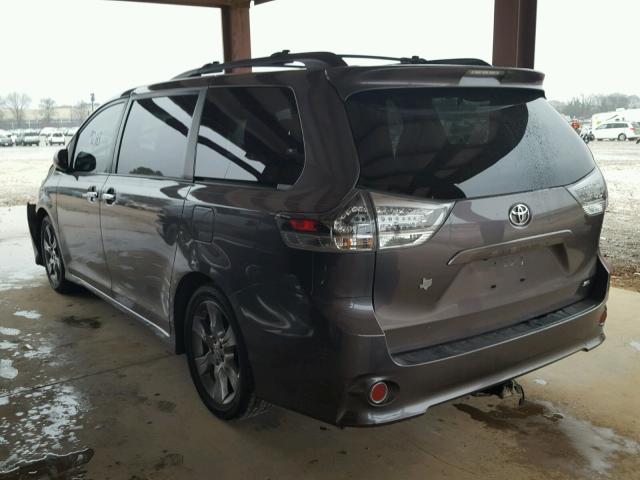 5TDXK3DC3DS385202 - 2013 TOYOTA SIENNA SPO GRAY photo 3