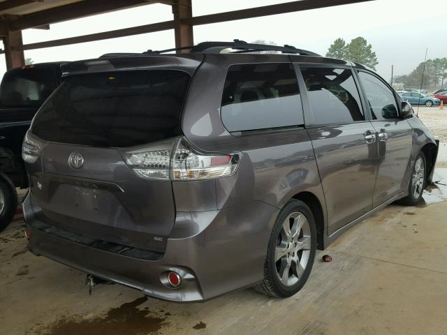 5TDXK3DC3DS385202 - 2013 TOYOTA SIENNA SPO GRAY photo 4