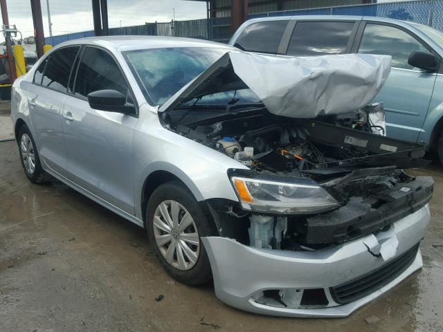 3VW2K7AJ6EM330939 - 2014 VOLKSWAGEN JETTA BASE SILVER photo 1