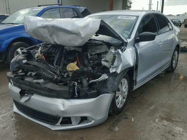 3VW2K7AJ6EM330939 - 2014 VOLKSWAGEN JETTA BASE SILVER photo 2