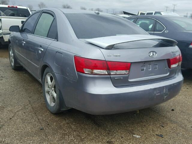 5NPEU46C28H326562 - 2008 HYUNDAI SONATA SE BLUE photo 3