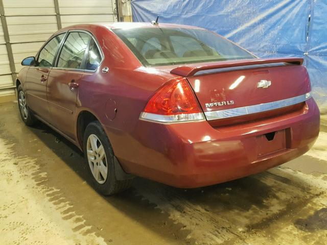 2G1WB58K869103875 - 2006 CHEVROLET IMPALA LS MAROON photo 3