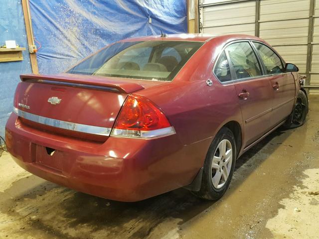 2G1WB58K869103875 - 2006 CHEVROLET IMPALA LS MAROON photo 4