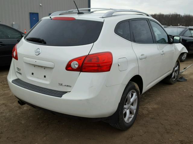 JN8AS58V29W449514 - 2009 NISSAN ROGUE S WHITE photo 4