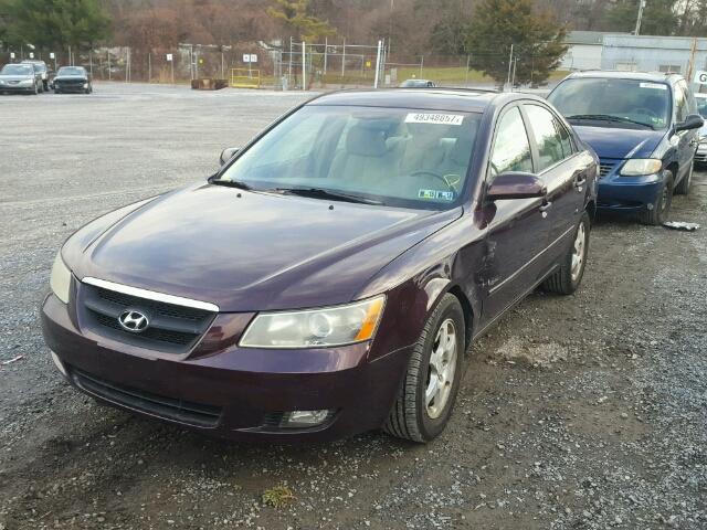 5NPEU46F86H126468 - 2006 HYUNDAI SONATA GLS BURGUNDY photo 2