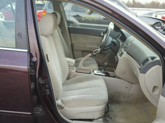 5NPEU46F86H126468 - 2006 HYUNDAI SONATA GLS BURGUNDY photo 5