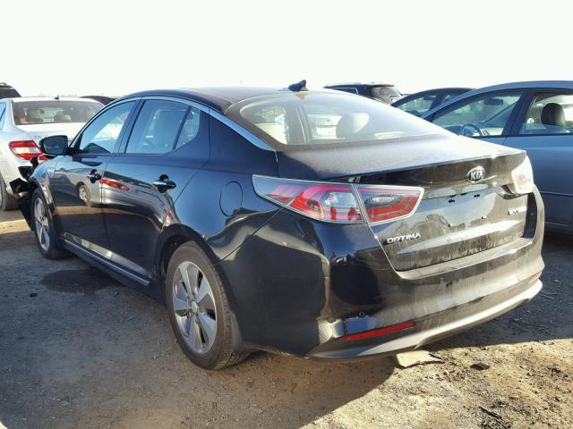 KNAGN4AD2F5085084 - 2015 KIA OPTIMA HYB BLACK photo 3