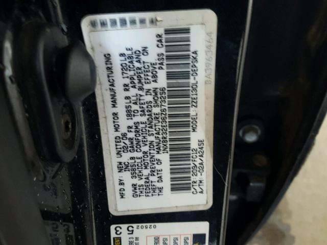 1NXBR32E36Z673256 - 2006 TOYOTA COROLLA CE BLACK photo 10