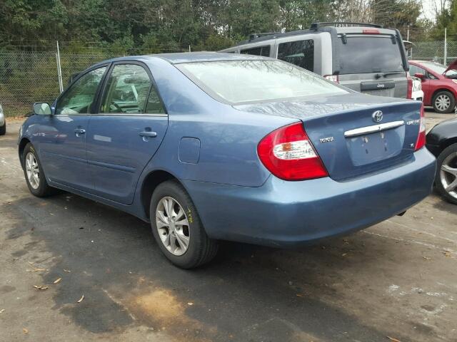 4T1BF32K04U580478 - 2004 TOYOTA CAMRY LE BLUE photo 3