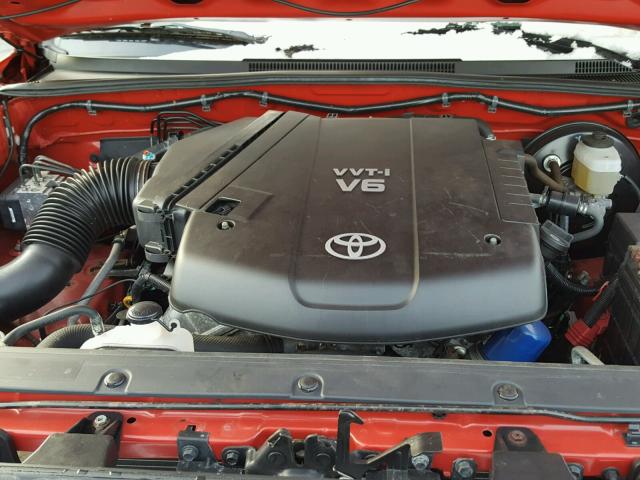 5TELU42N77Z362693 - 2007 TOYOTA TACOMA DOU RED photo 7