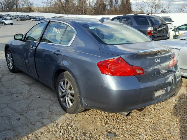 JNKBV61F08M252821 - 2008 INFINITI G35 BLUE photo 3