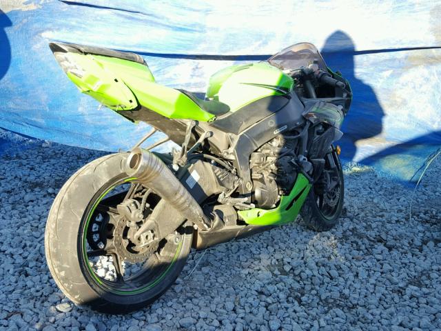 JKAZX4R12BA028637 - 2011 KAWASAKI ZX600 R GREEN photo 4