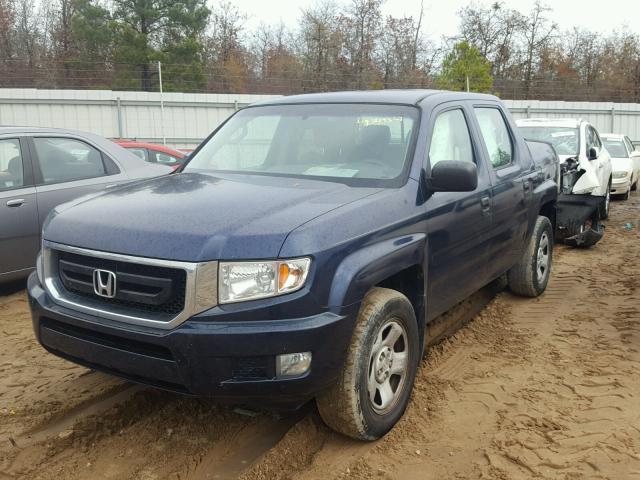 5FPYK16209B100391 - 2009 HONDA RIDGELINE BLUE photo 2