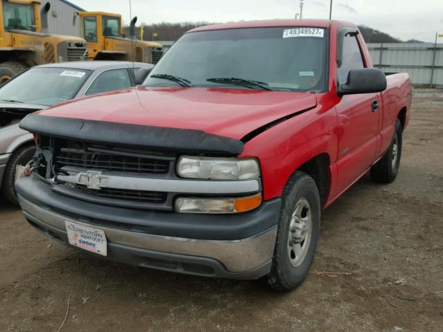 1GCEC14W8XZ193179 - 1999 CHEVROLET SILVERADO RED photo 2