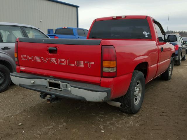 1GCEC14W8XZ193179 - 1999 CHEVROLET SILVERADO RED photo 4