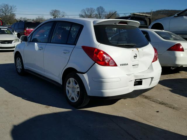 3N1BC1CP0AL468011 - 2010 NISSAN VERSA S WHITE photo 3