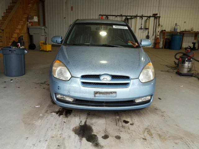 KMHCN36C77U027485 - 2007 HYUNDAI ACCENT SE BLUE photo 9