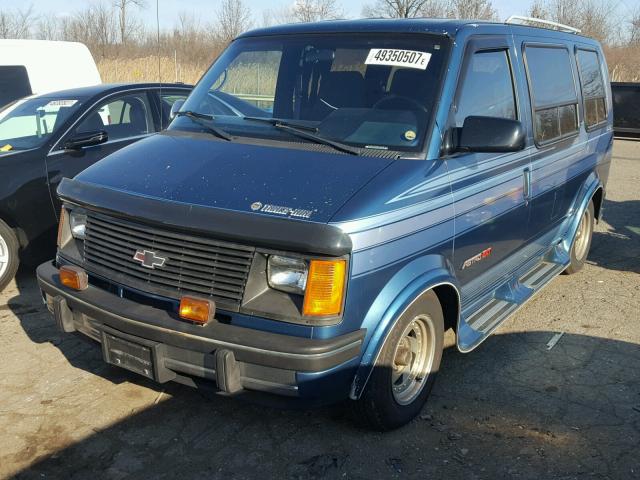 1GBDM19Z6NB151017 - 1992 CHEVROLET ASTRO BLUE photo 2