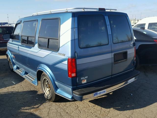 1GBDM19Z6NB151017 - 1992 CHEVROLET ASTRO BLUE photo 3