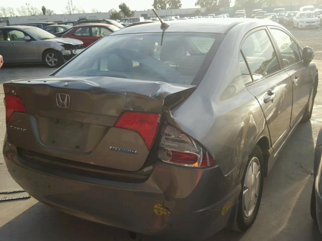 JHMFA36276S028830 - 2006 HONDA CIVIC HYBR SILVER photo 4