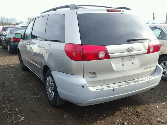 5TDZA23C26S566298 - 2006 TOYOTA SIENNA CE SILVER photo 3