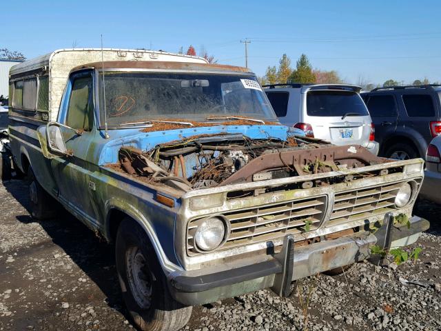 F25YRU66816 - 1974 FORD F-150 BLUE photo 1