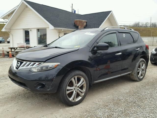 JN8AZ18W79W132406 - 2009 NISSAN MURANO S BLACK photo 2