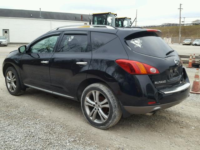 JN8AZ18W79W132406 - 2009 NISSAN MURANO S BLACK photo 3