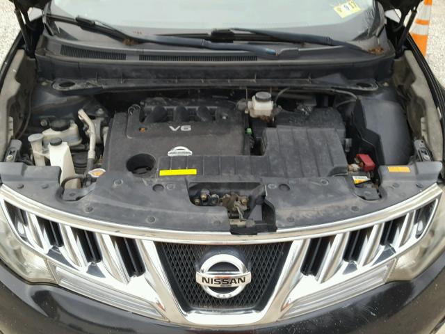 JN8AZ18W79W132406 - 2009 NISSAN MURANO S BLACK photo 7