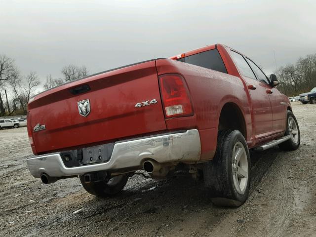 1D7RV1CT7AS161588 - 2010 DODGE RAM 1500 RED photo 4