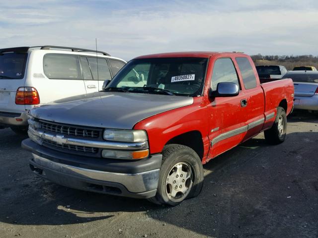 2GCEK19T5X1293010 - 1999 CHEVROLET SILVERADO RED photo 2