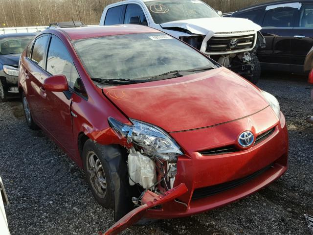 JTDKN3DU1A0153089 - 2010 TOYOTA PRIUS RED photo 1