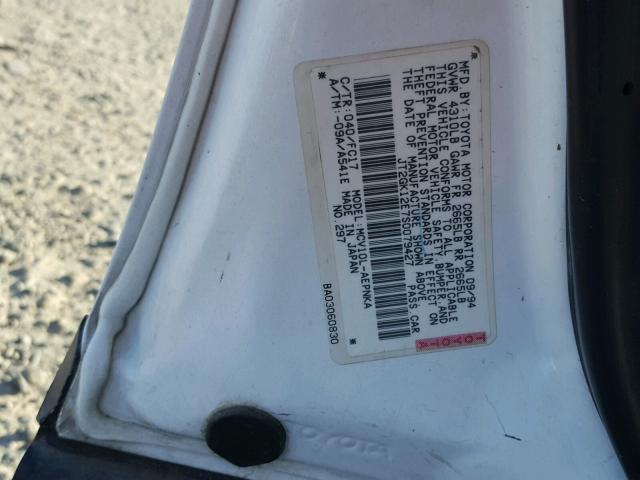 JT2GK12E7S0079427 - 1995 TOYOTA CAMRY LE 白色 照片 10