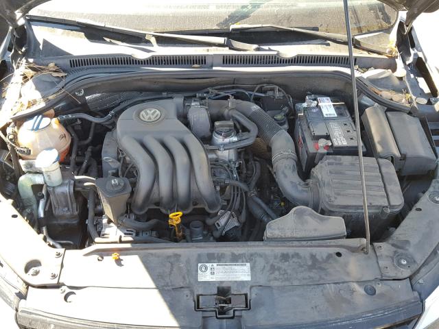 3VW2K7AJ3BM378197 - 2011 VOLKSWAGEN JETTA BASE GRAY photo 7